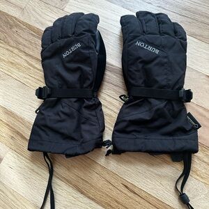 Youth Burton Black Insulated Ski Snow Gloves goretex girls boys unisex